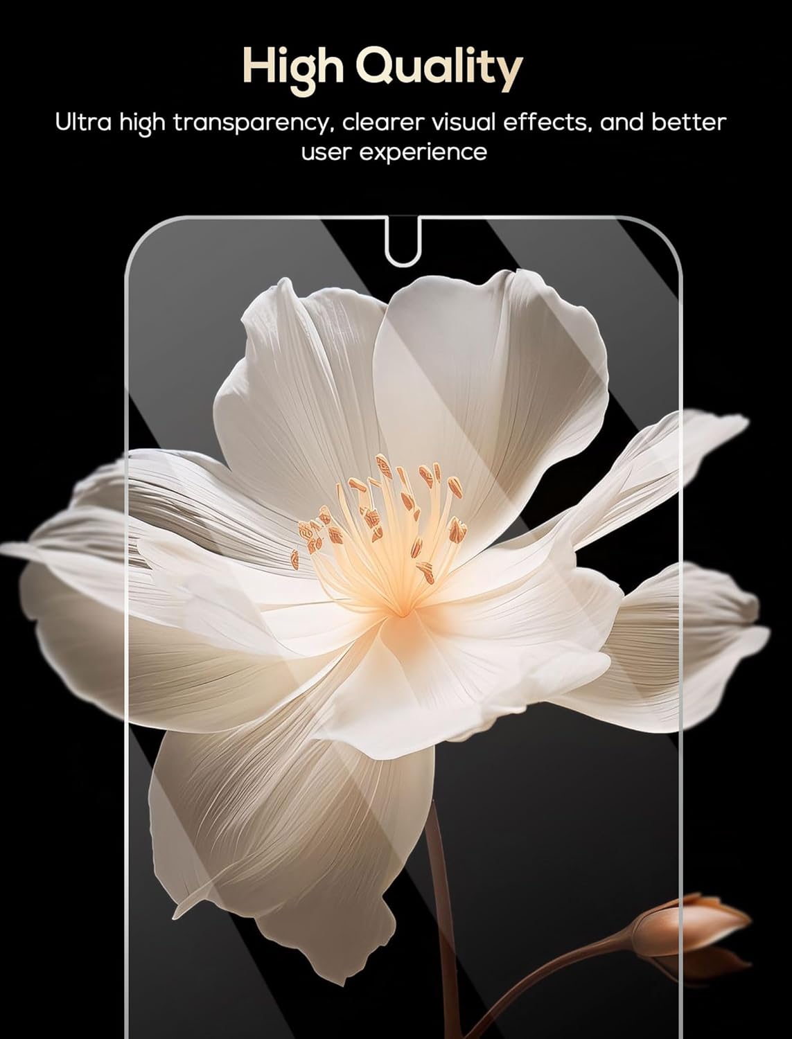Rvciby Tempered Glass Screen Protector Bubble Free Anti Scratch