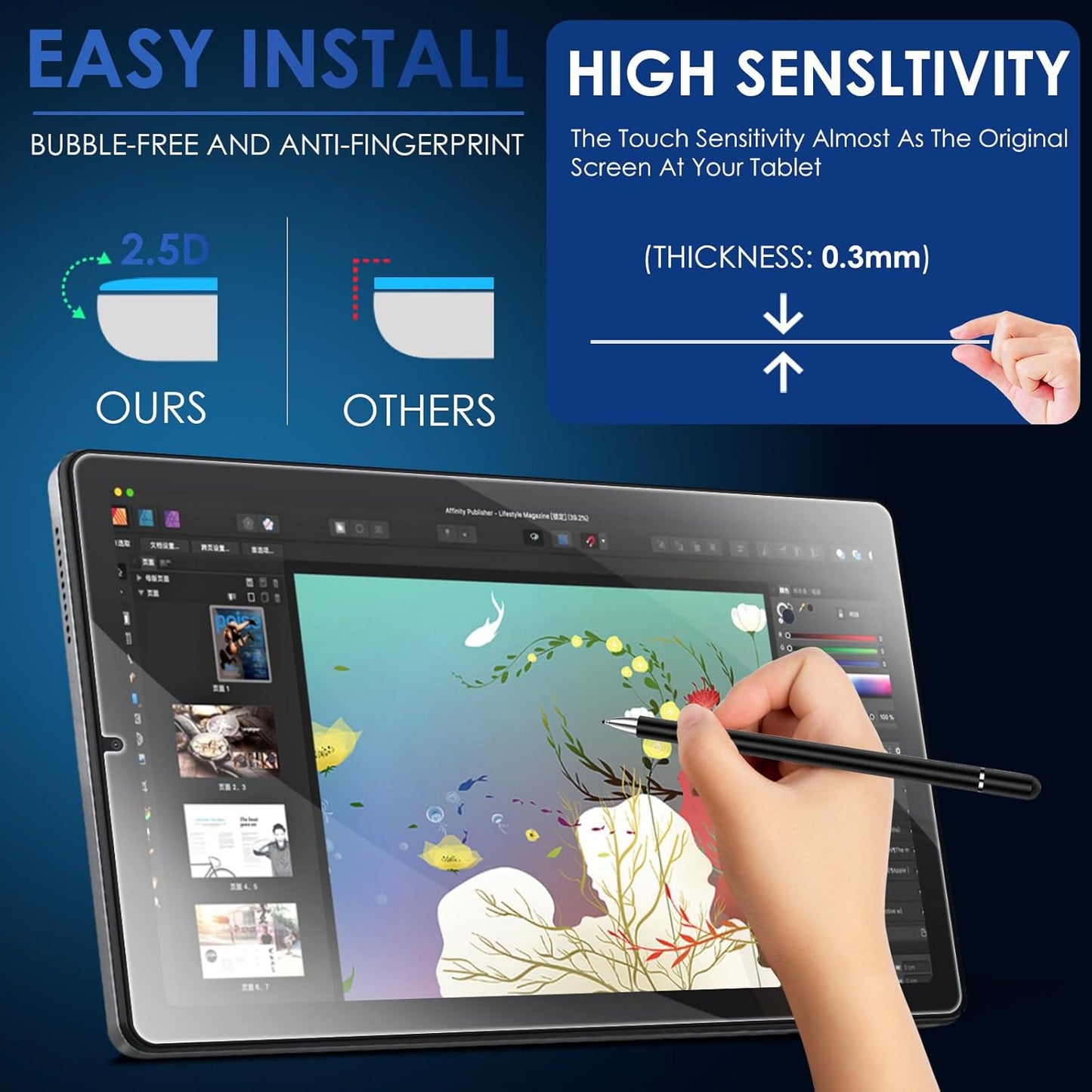 KATUMO 2-Pack Tempered Glass Screen Protector for Lenovo Tab M8