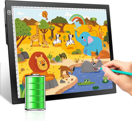 RTjoy A4 LED Light Tracing Pad, Portable Rechargeable Drawing Tablet