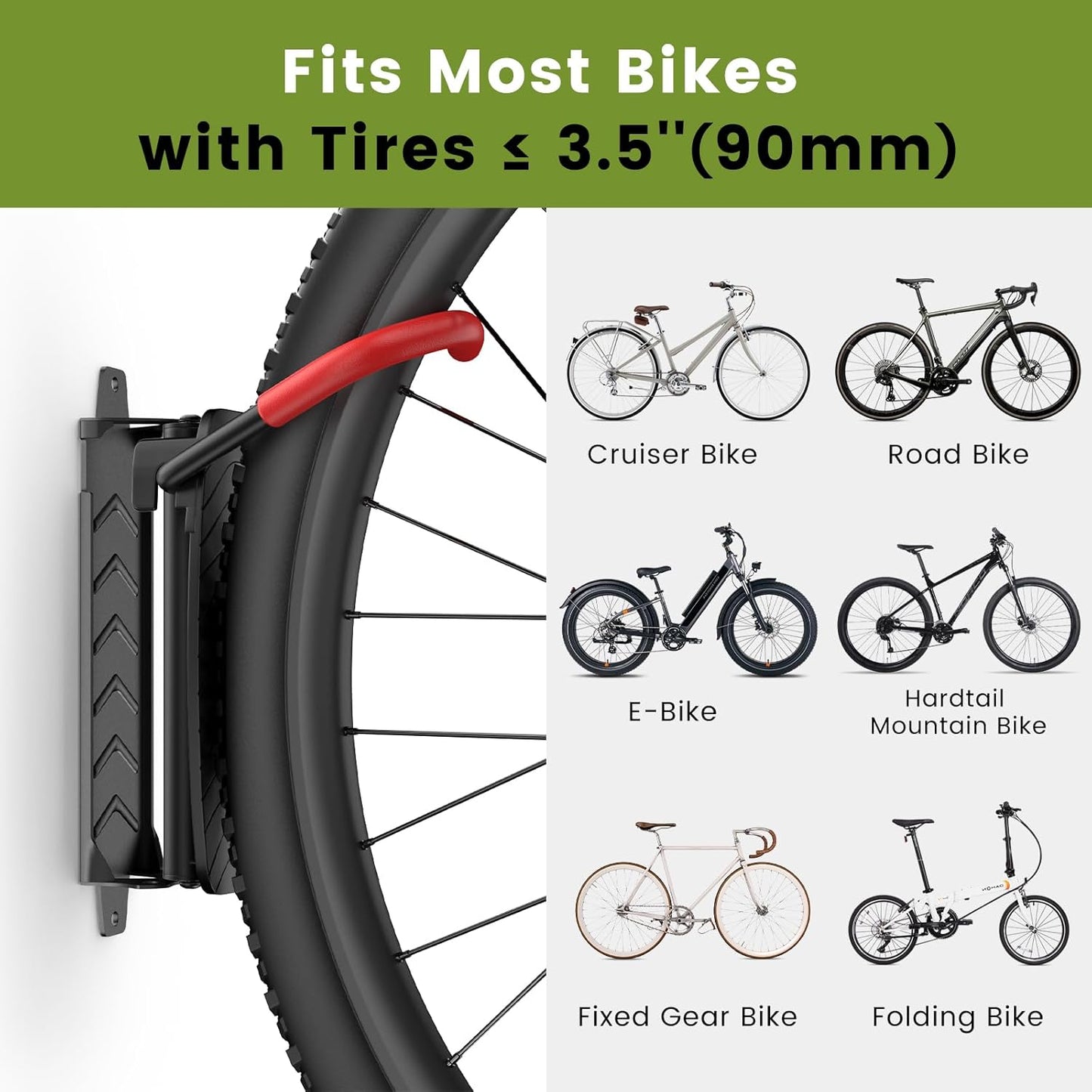 Housolution Vertical Bike Wall Hanger Storage Rack MTB Holder