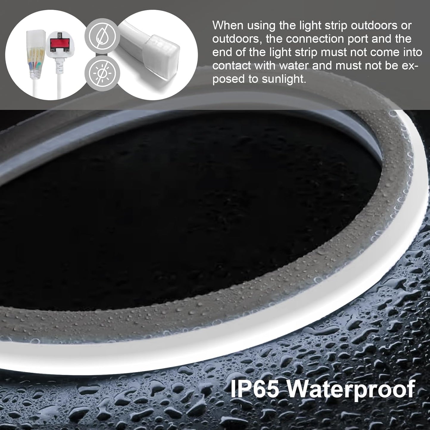 KSIBNW Outdoor Waterproof Flexible LED Strip Cuttable Rope B0B8BS1YLX