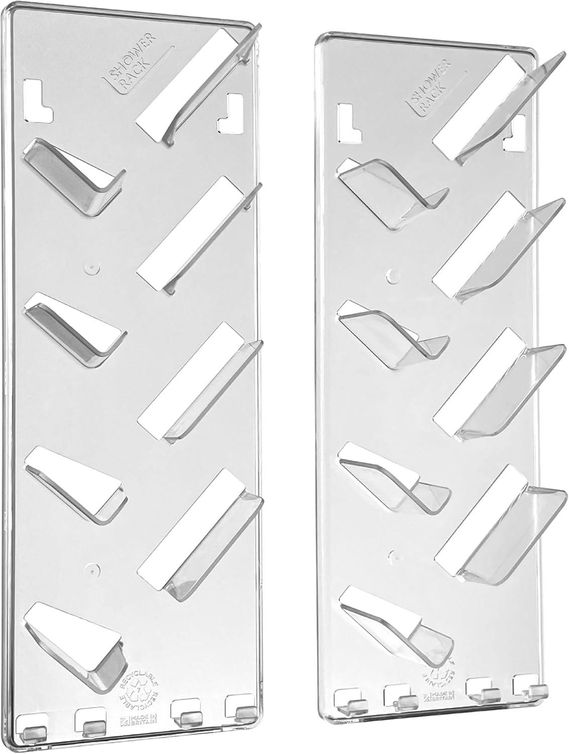 No Drill Shower Caddy Bathroom Organiser Rack 2 Pack Rustproof
