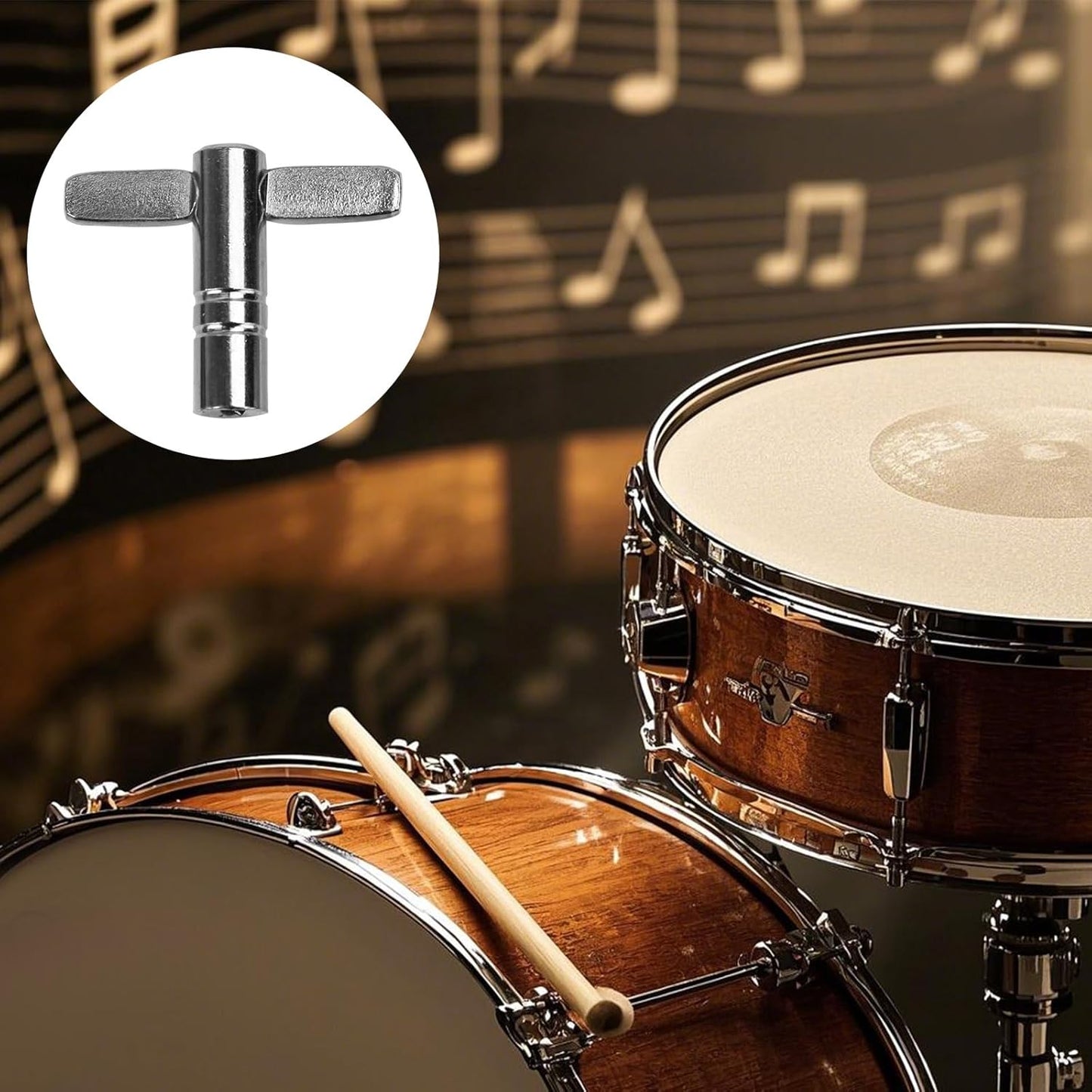 BOXOB Drum Key Drill Bit Set 8pcs Square Lug Drum Tuning Tool