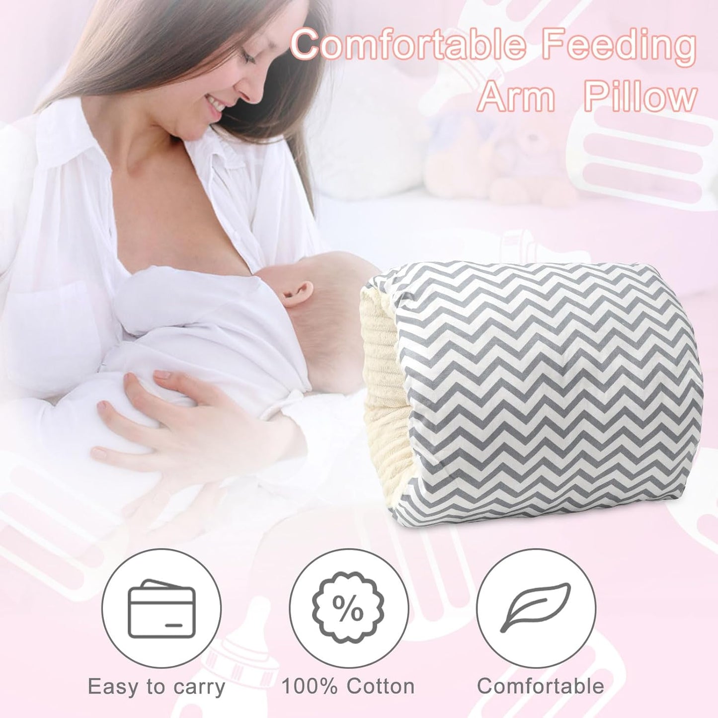 DAWRIS Nursing Pillow B0D1QLWBD4 – Ergonomic Cotton Baby Breastfeeding Cushion UK
