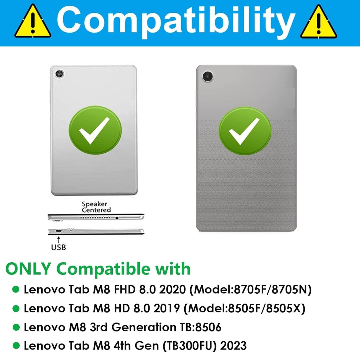 KATUMO 2-Pack Tempered Glass Screen Protector for Lenovo Tab M8