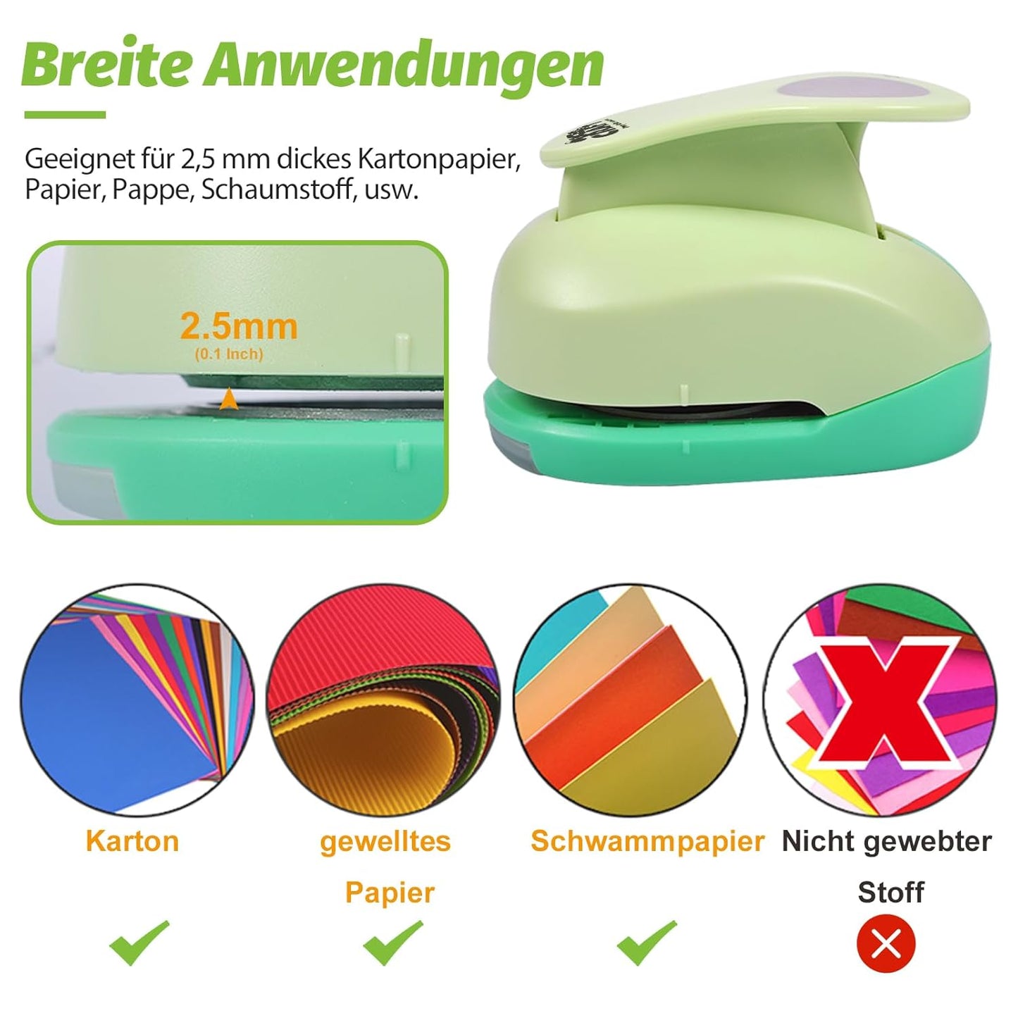 UCEC 3" Circle Paper Punch – Large Craft Hole Punch for Scrapbooking & DIY