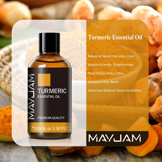 MAYJAM 100 ml Turmeric Essential Oil – Pure Aromatherapy, Diffuser & DIY Beauty