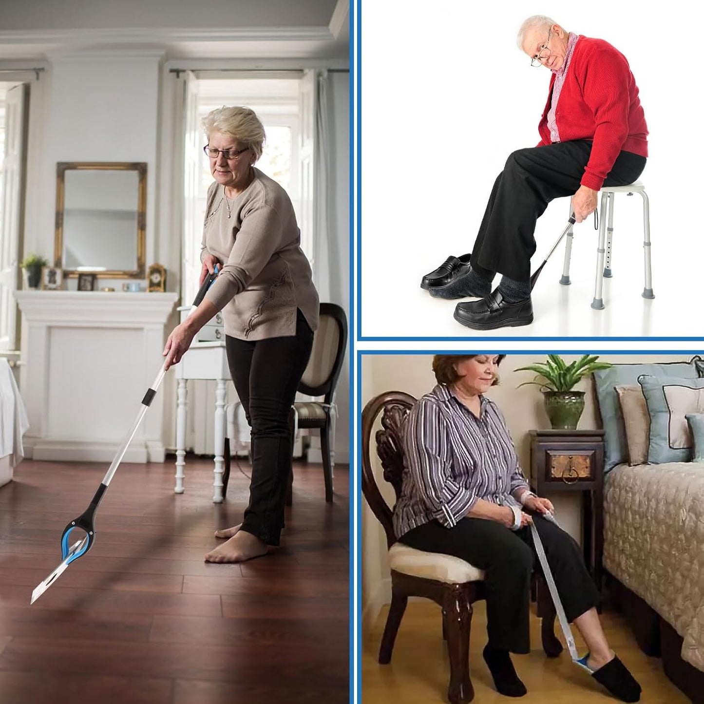 Extendable Shoehorn Long Handle Dressing Aid Sock Helper Mobility Tool