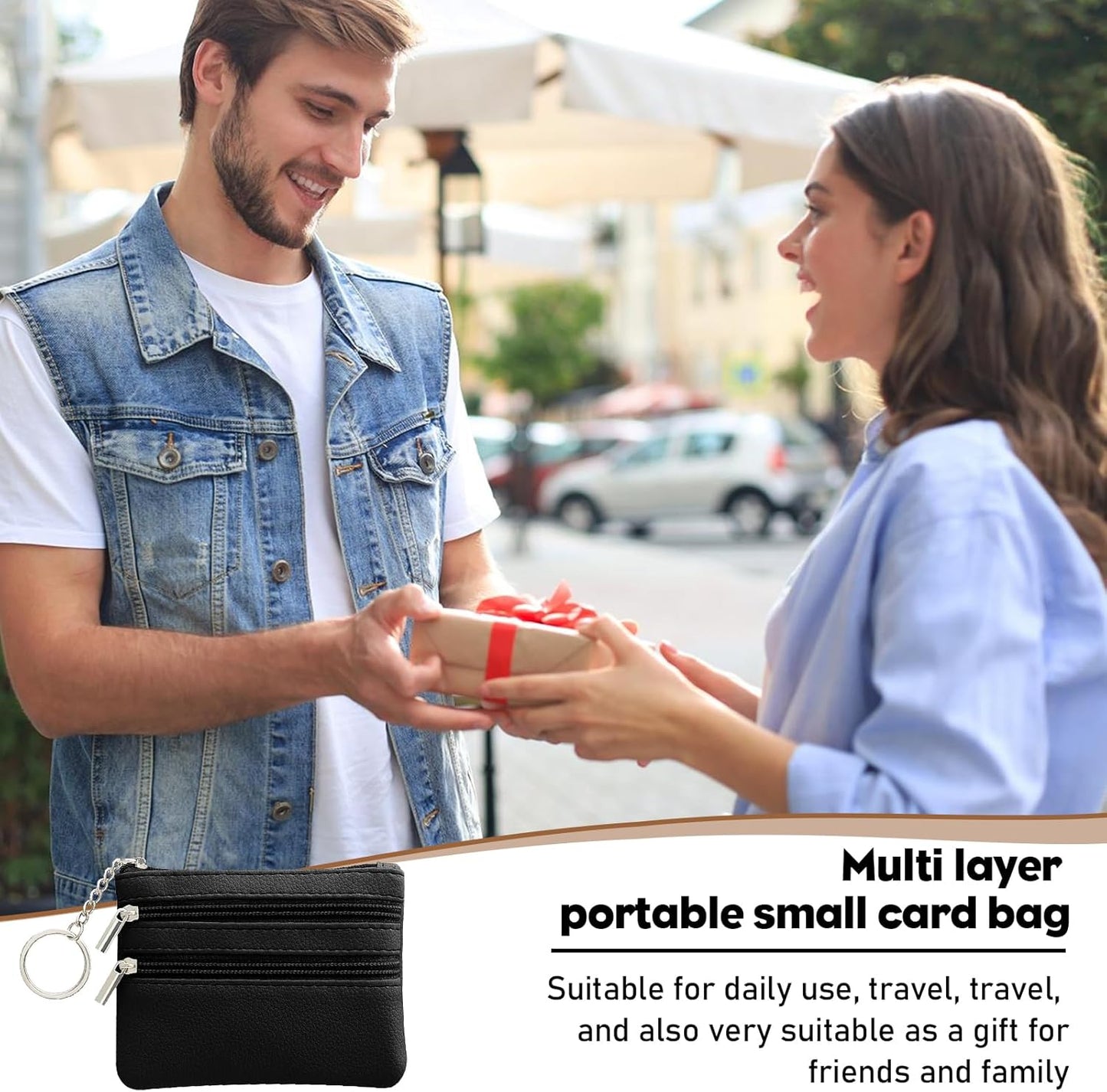 Small Leather Women’s Wallet Mini Coin Purse Card Holder Compact Pouch