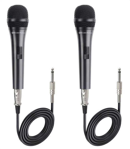 Cable Matters 2-Pack Cardioid Dynamic Vocal Microphones
