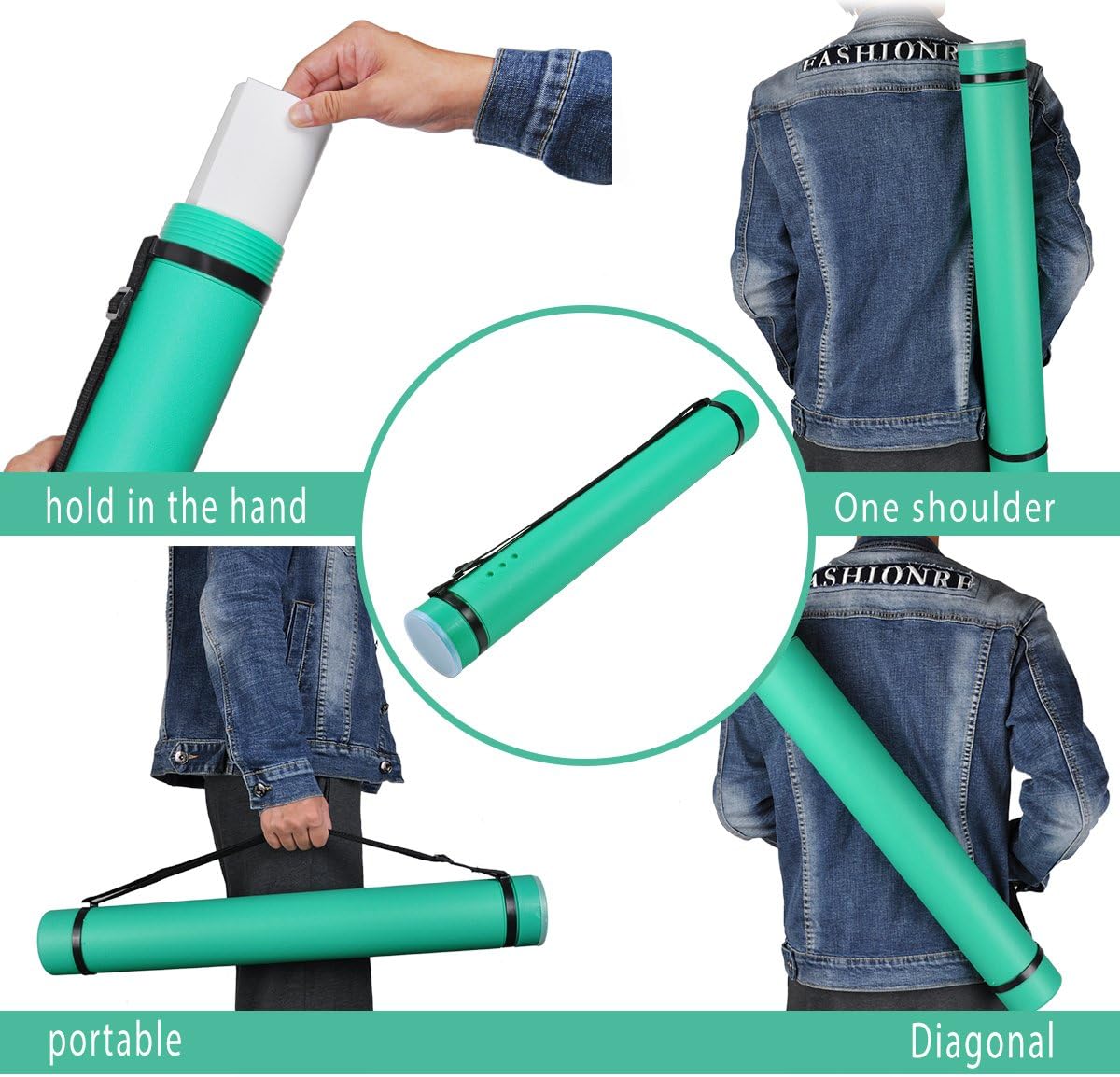 Extendable Document & Poster Tube Carrier with Strap