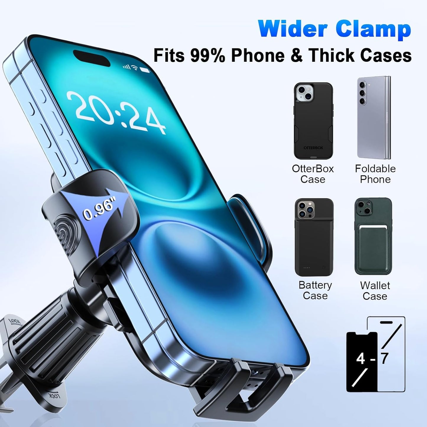 Car Phone Holder Windscreen Dashboard Vent Mount Universal Mobile Stand
