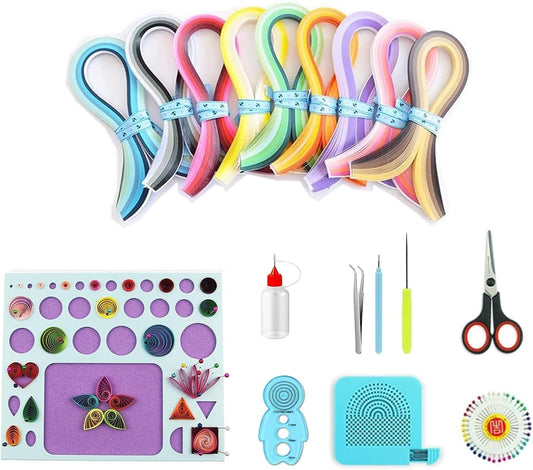 YURROAD 900‑Strip 36‑Colour Quilling Paper Kit – Complete Beginner Set