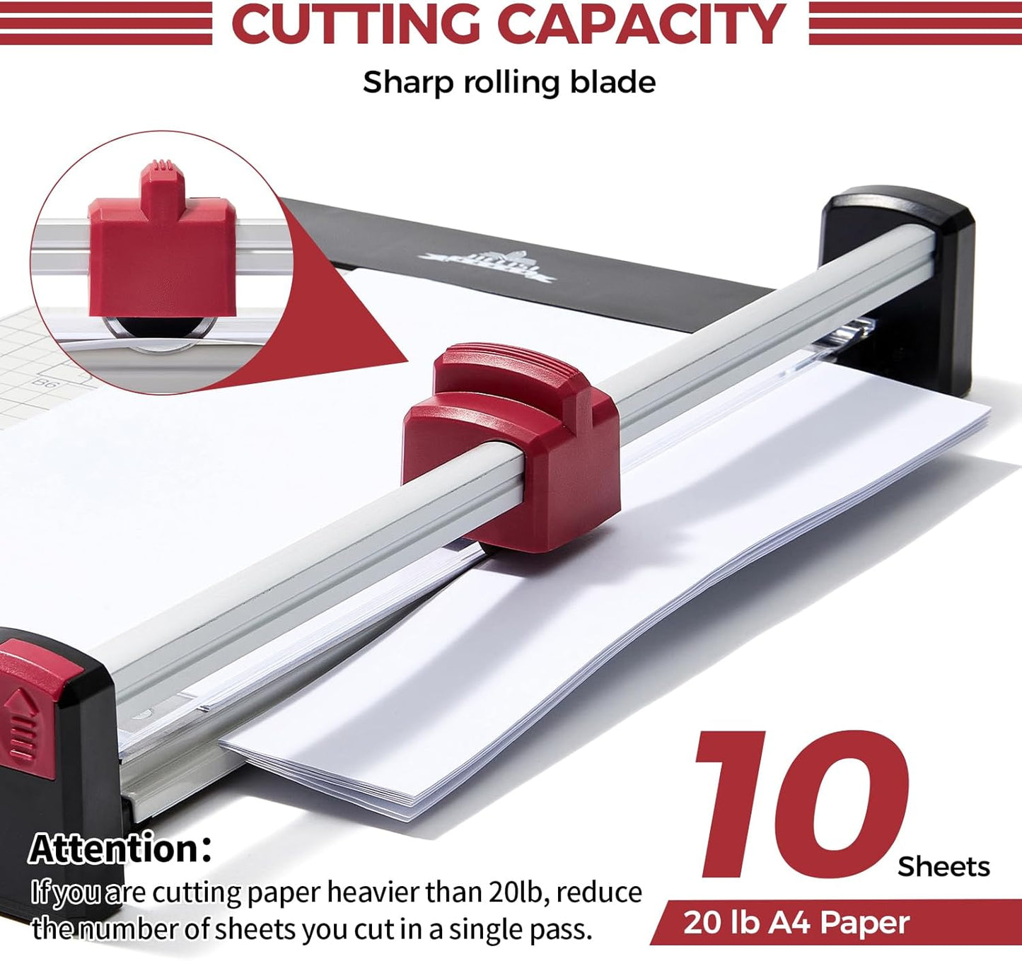 JIELISI A4 Guillotine Paper Cutter Scrapbooking Trimmer 12 Inch