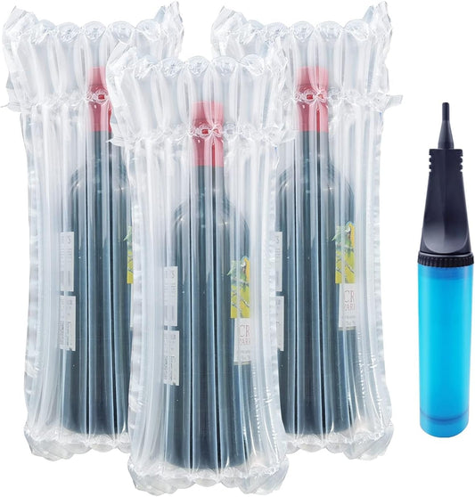Conilly Wine Bottle Protector 10‑Pack w/ Inflator Pump – Reusable, 360° Protection