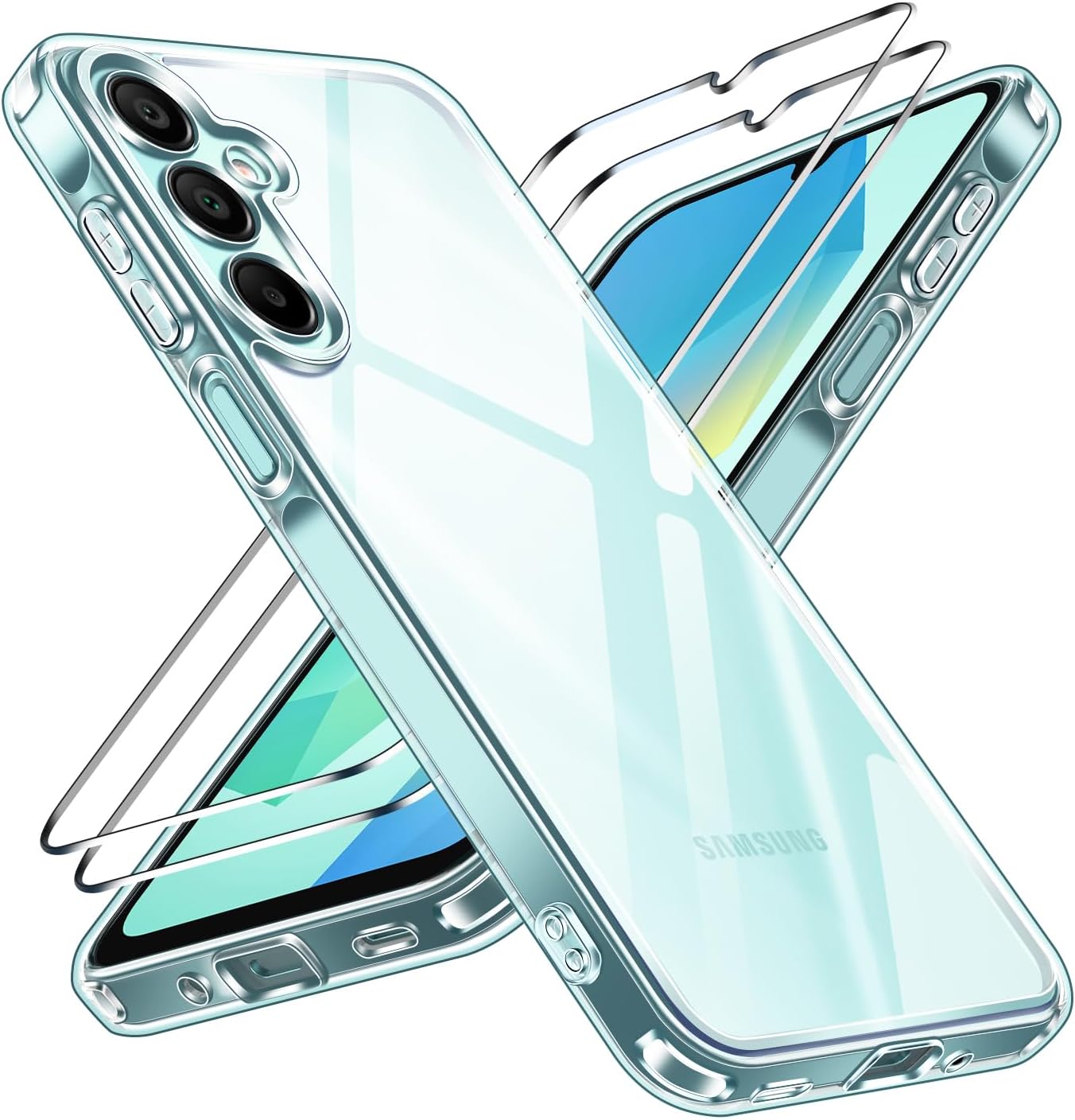 Samsung Galaxy A16 Clear Shockproof Case + 2 Screen Protectors
