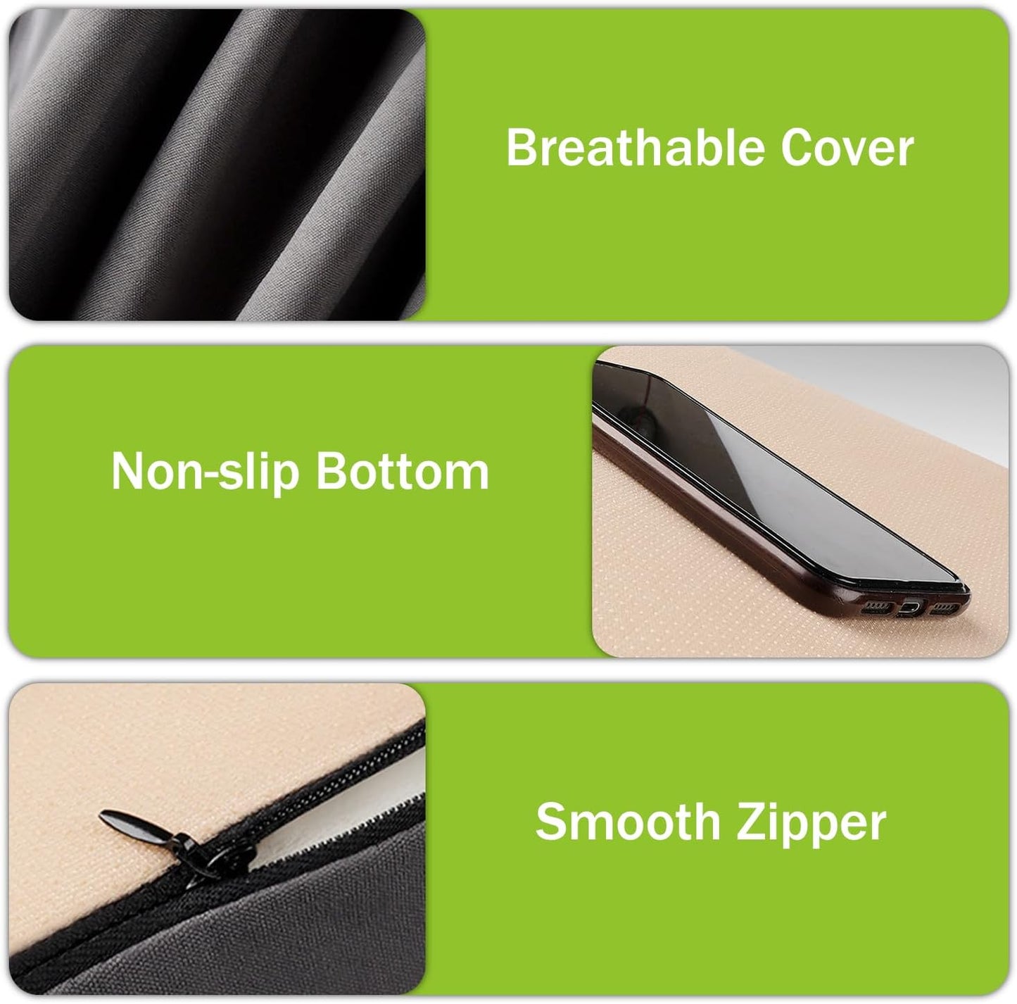 Memory Foam Car Seat Cushion Booster – Comfort & Height Support