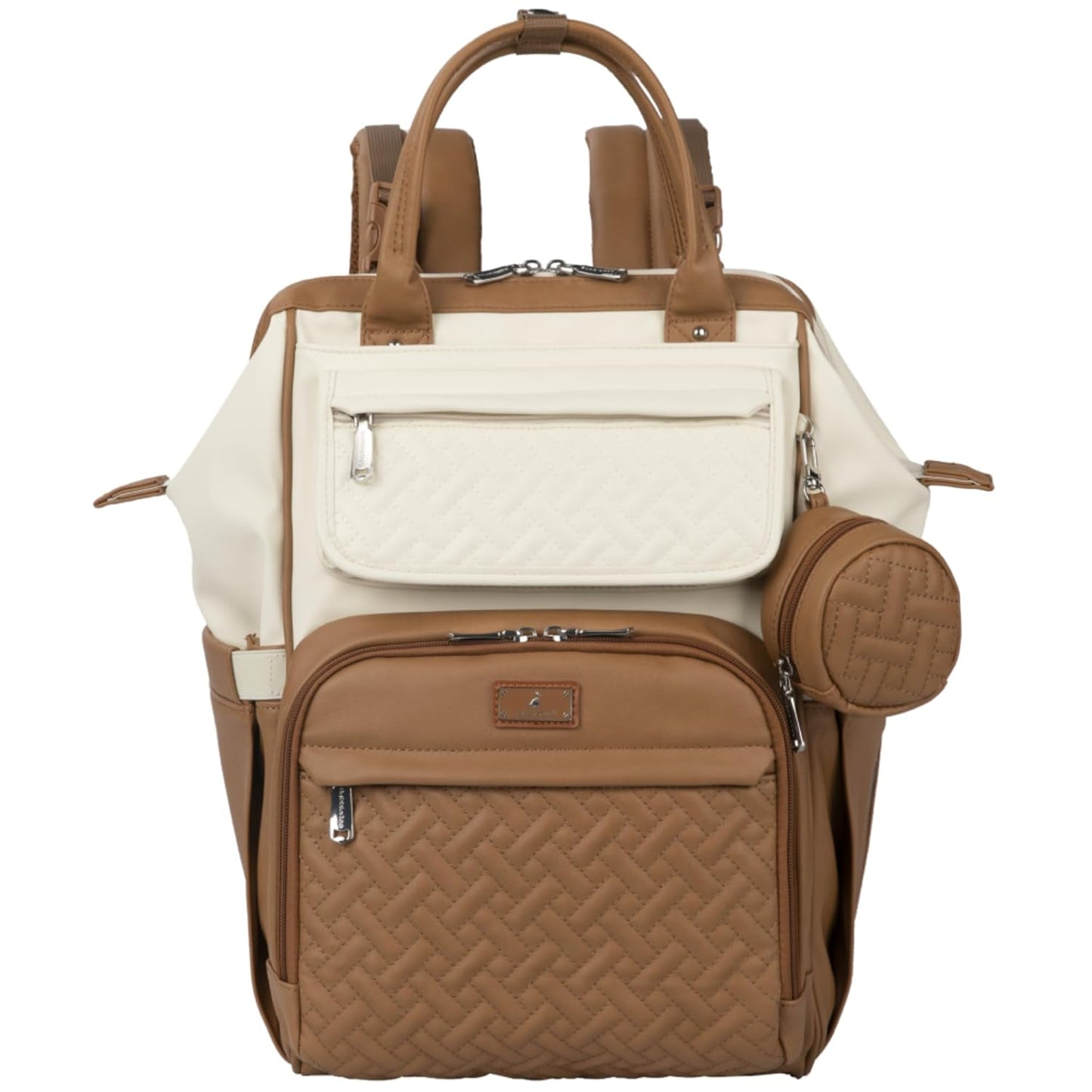 BabbleRoo Leather Baby Changing Bag Nappy Backpack