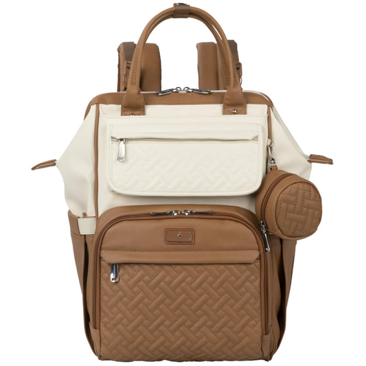 BabbleRoo Leather Baby Changing Bag Nappy Backpack