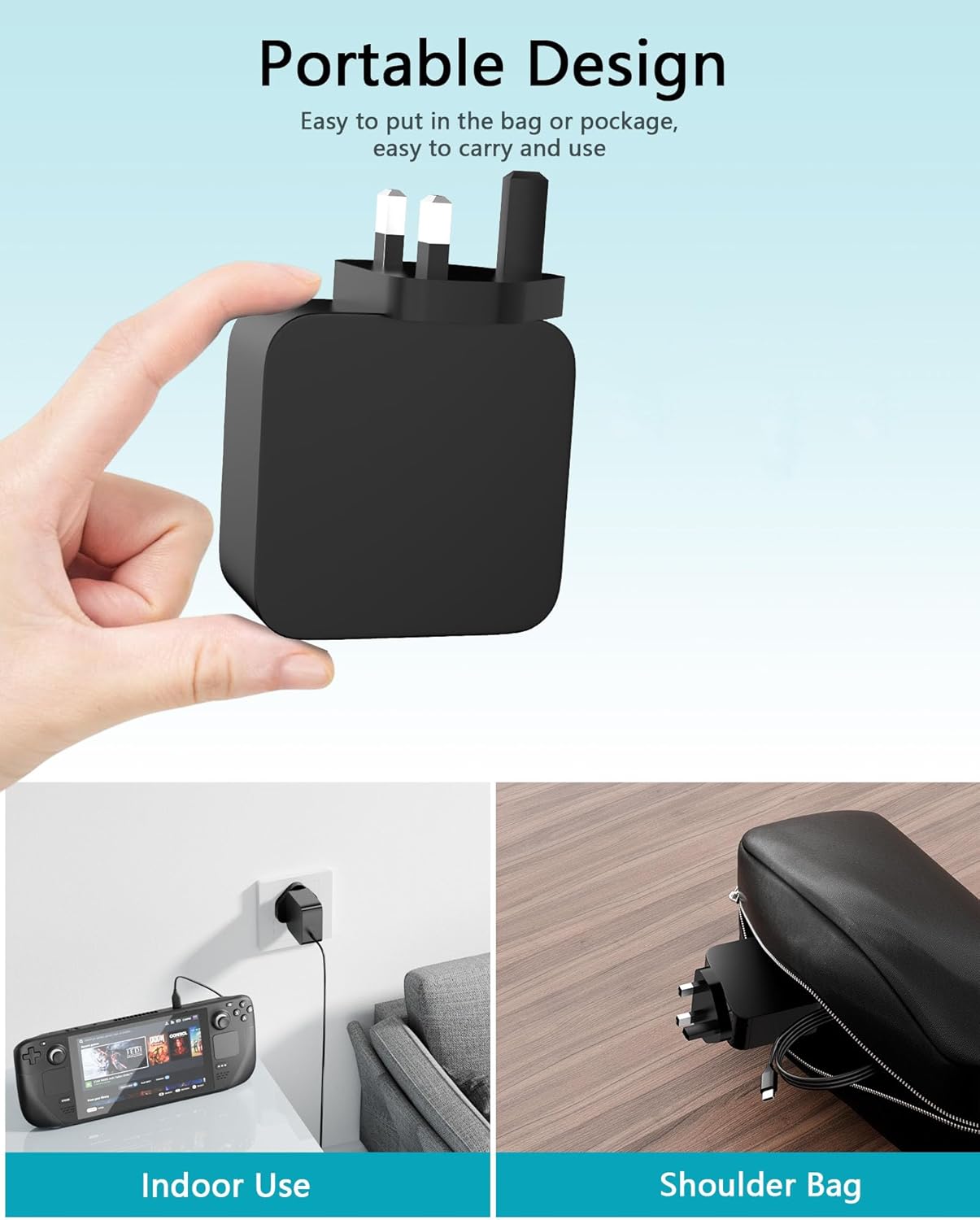 65W USB‑C Surface Pro Charger Power Adapter Laptop Fast Charge