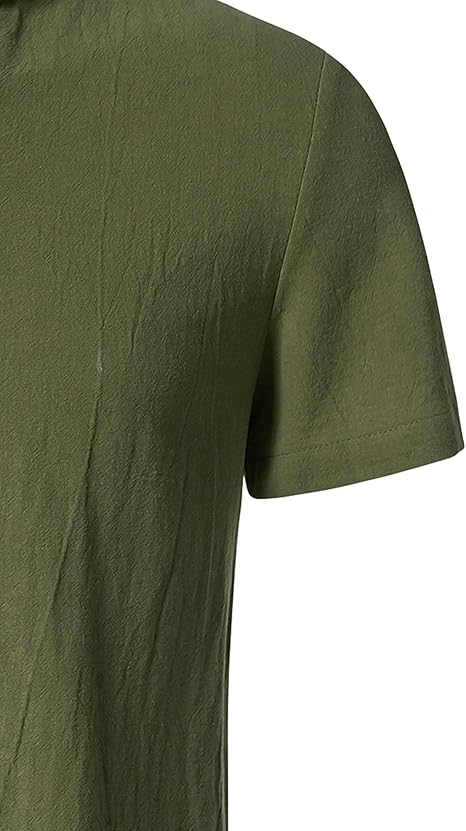 Mens Retro Lace Up Shirt Short Sleeve Medieval Viking Cosplay Top