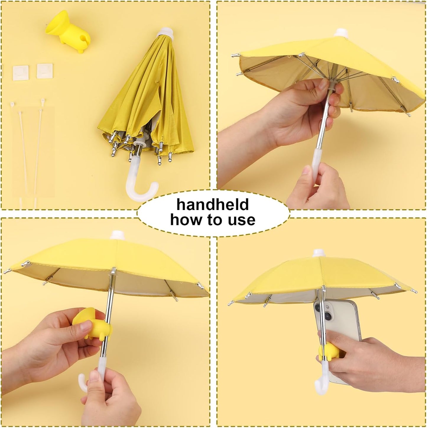 2x Phone Sun Shade Umbrella Anti-Glare Screen Protector Stand