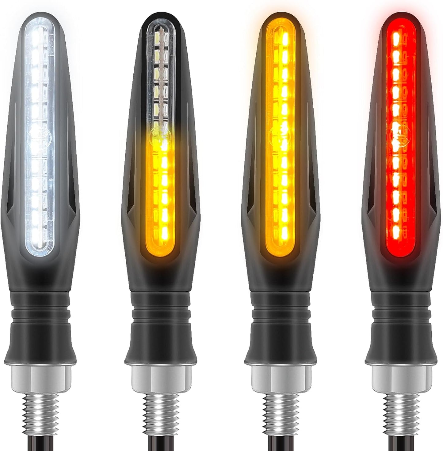 Kinstecks Flowing LED Motorcycle Indicators 4PCS 12V Turn Signal Lights