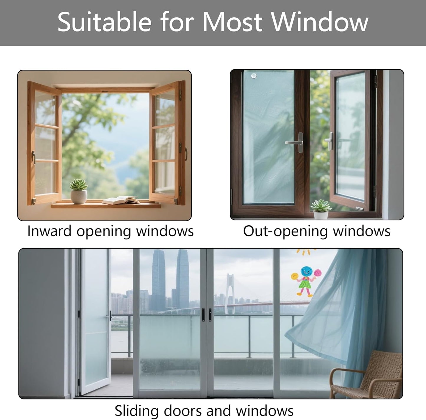 Adjustable Window Restrictor Lock Self Adhesive No Drill Security B0F84447Q8
