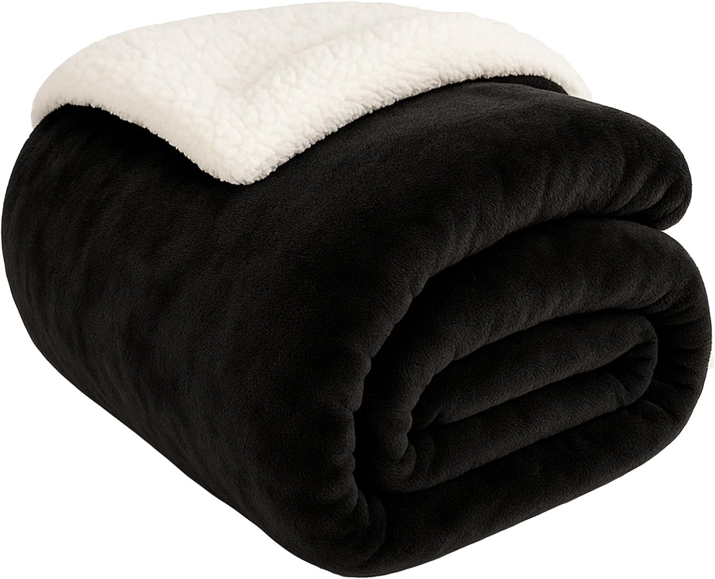 Sherpa Fleece Throw Blanket Soft Warm Sofa Bed Reversible Cosy Throw
