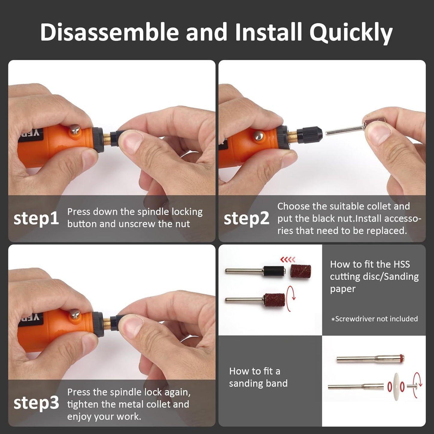 Wireless Rotary Tool 3.7V Mini Electric DIY Multi Tool Kit 40pcs