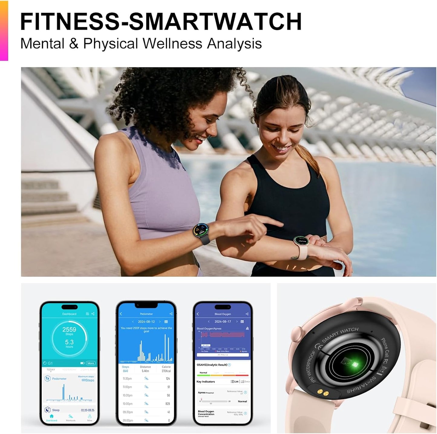 ZPPSNFIT 1.43″ AMOLED Smart Watch With Fitness Tracker & Heart Rate Monitor