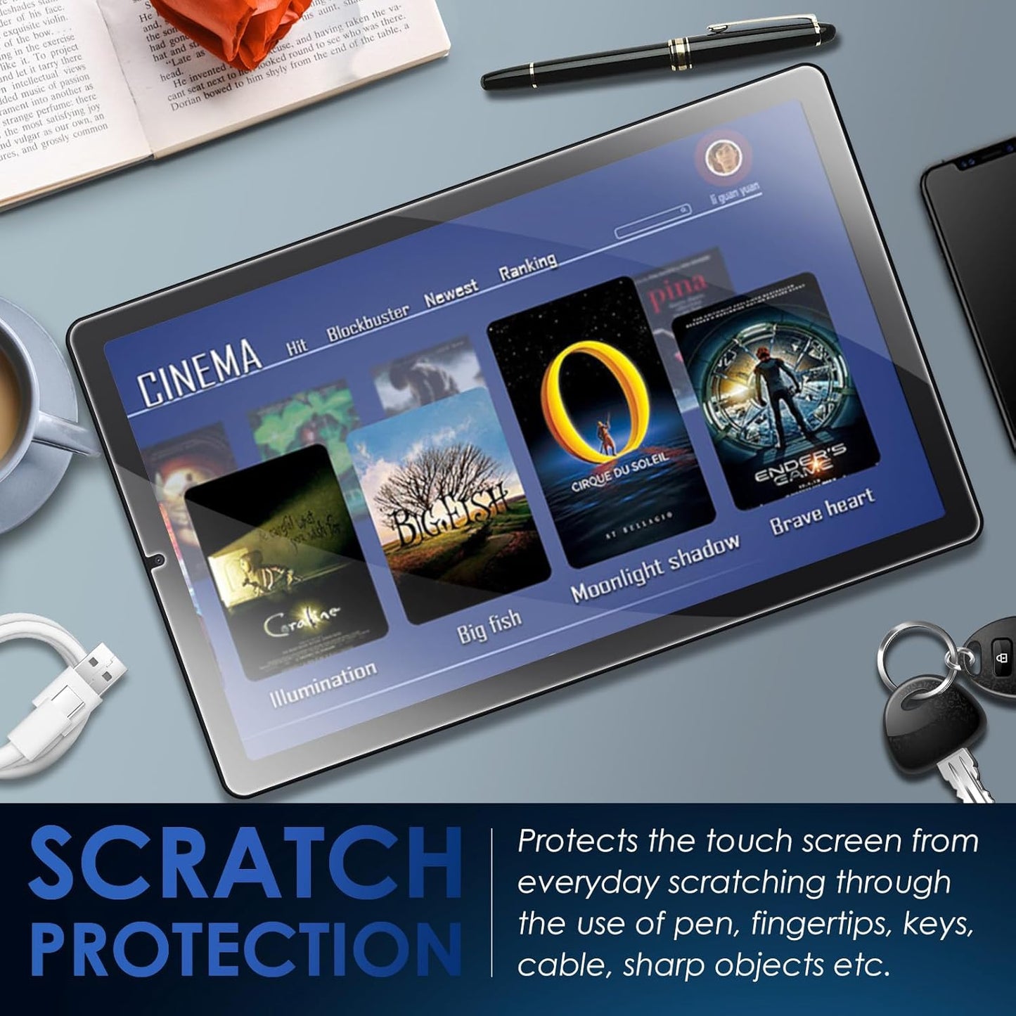 KATUMO 2-Pack Tempered Glass Screen Protector for Lenovo Tab M8