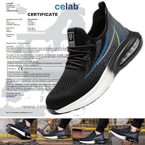 Fadezar Safety Trainers Steel Toe Work Shoes Anti Slip
