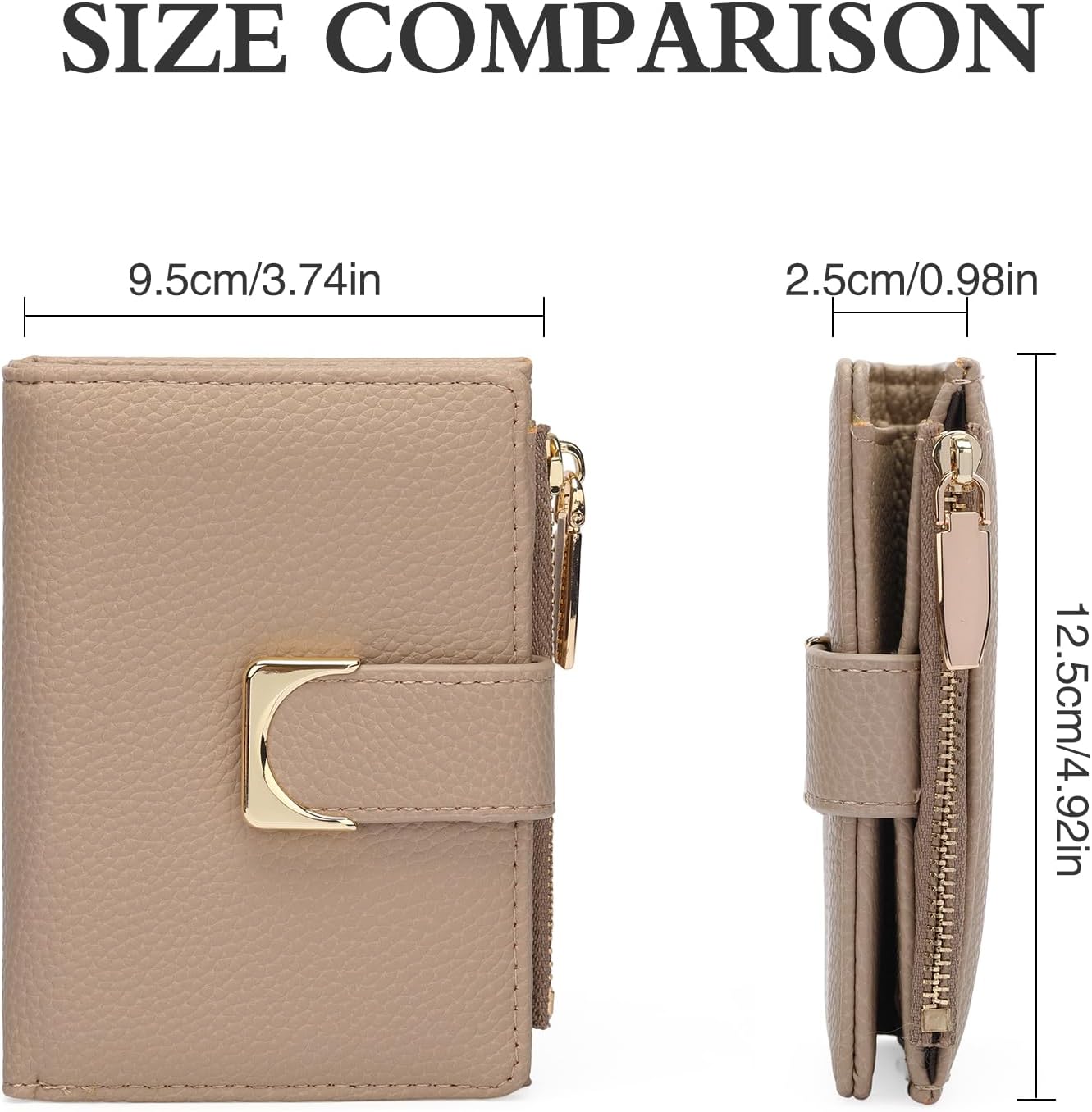 GOIACII Women’s Vegan Leather Bifold Wallet Compact Card Holder Purse B0FD73XYB4