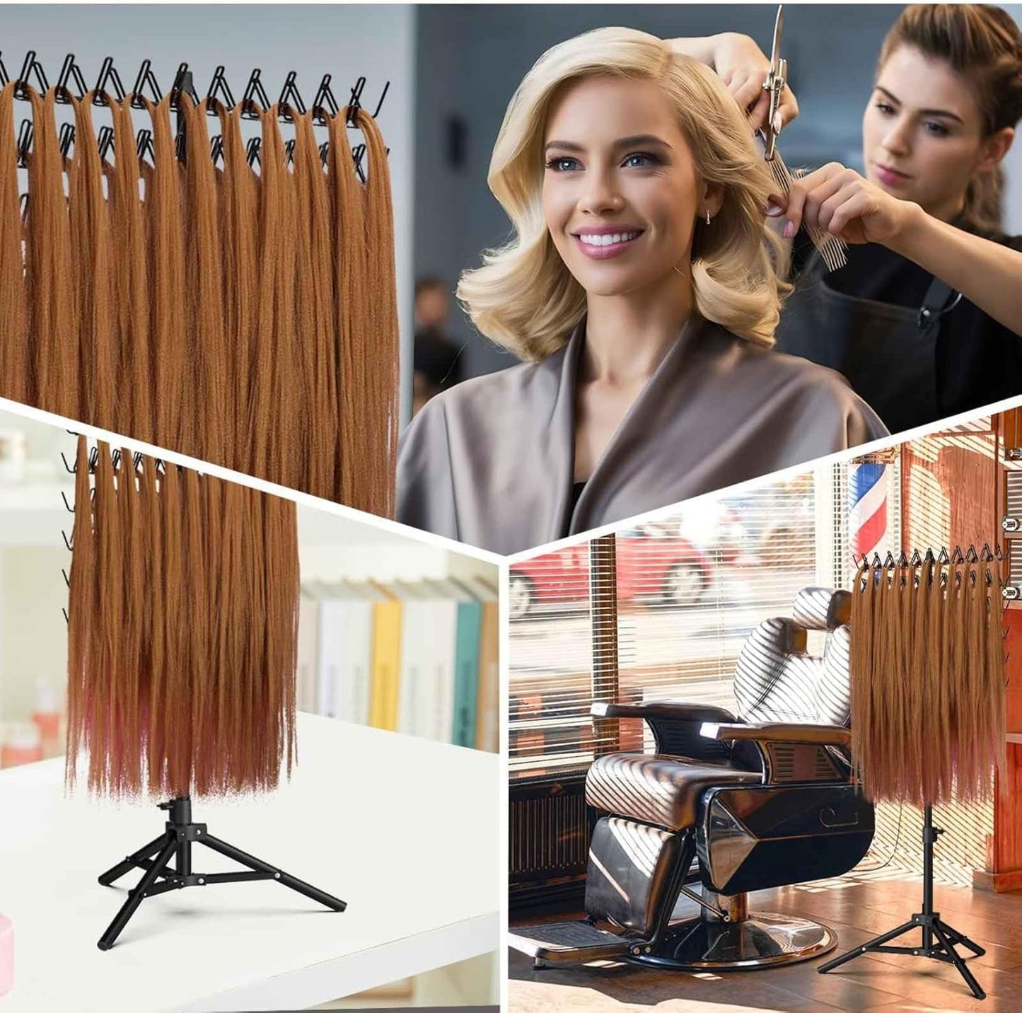 Adjustable Hair Braiding Rack with 144 Pegs – Professional Double-Sided Styling