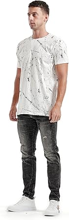 Mens Round Neck T Shirt Short Sleeve Pre Shrunk Breathable White