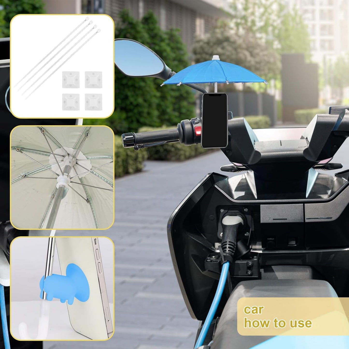 2x Phone Sun Shade Umbrella Anti-Glare Screen Protector Stand