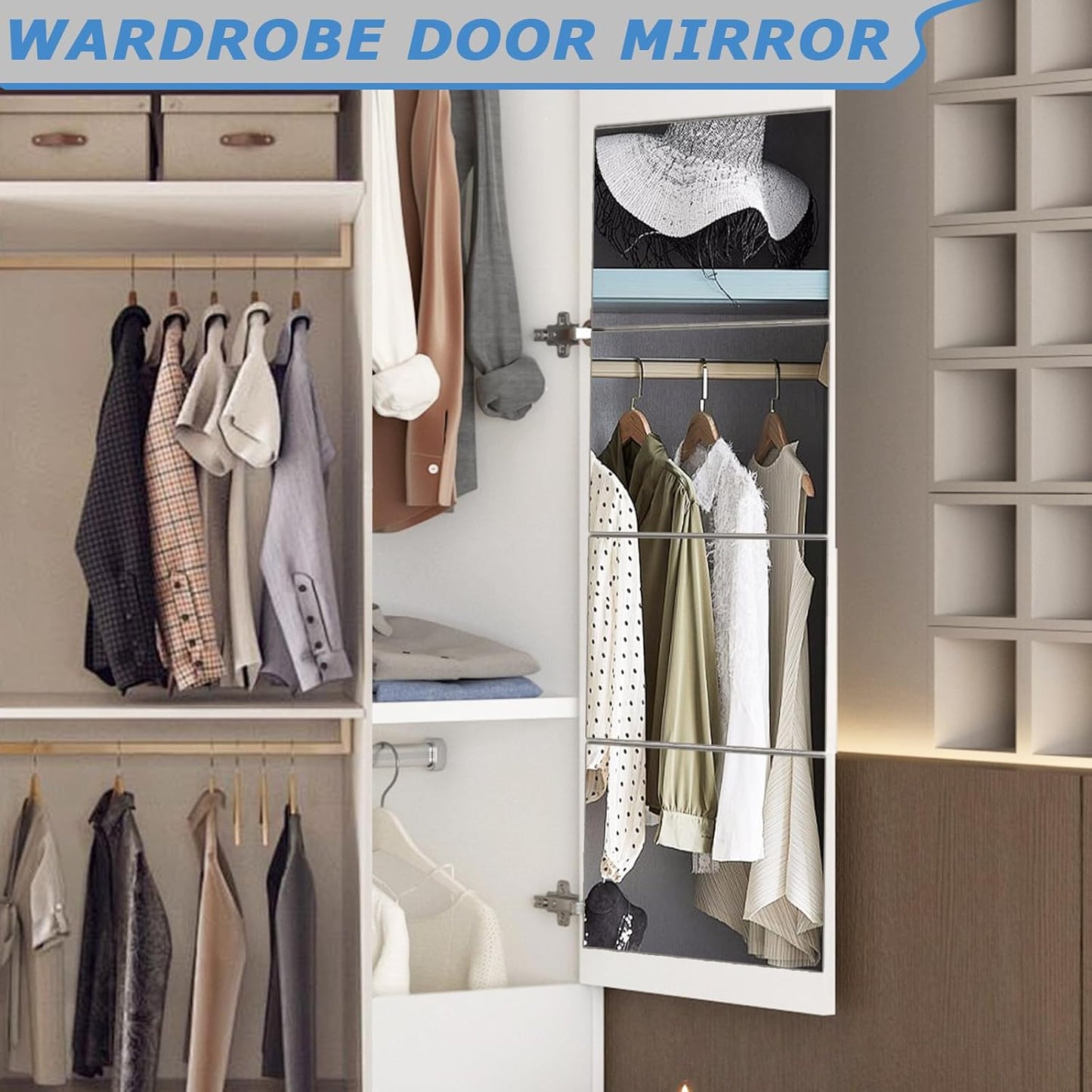 Bosdontek Self‑Adhesive Acrylic Mirror Tiles 30×20 cm – Shatter‑Proof, Flexible Decor