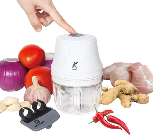 KONNEKT QuickBlend Mini Food Processor 350 ml BPA‑Free USB Rechargeable
