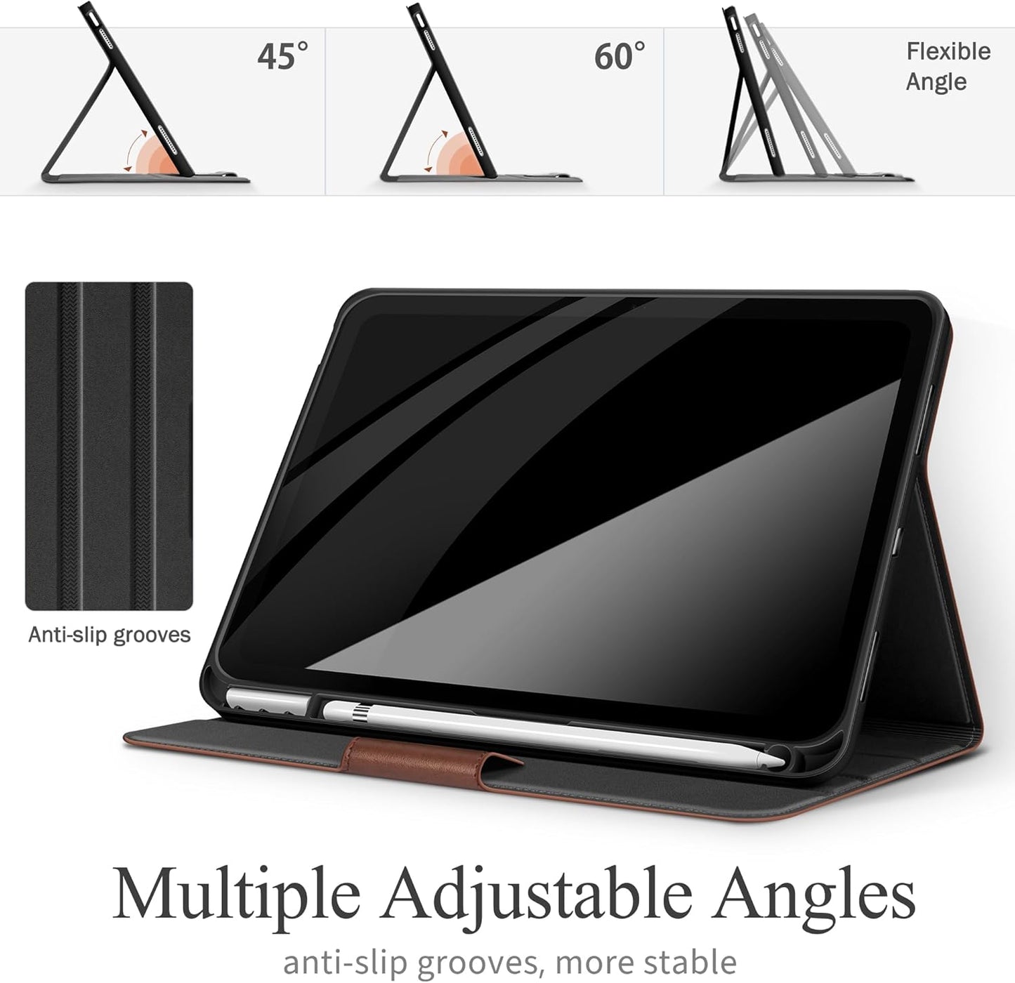AUAUA iPad 10th/11th Gen Case Leather Stand Cover Pencil Holder