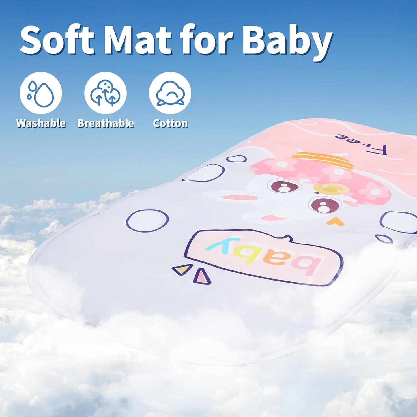 CUTE STONE Baby Gym Play Mat & Play Piano – Tummy Time Activity Mat