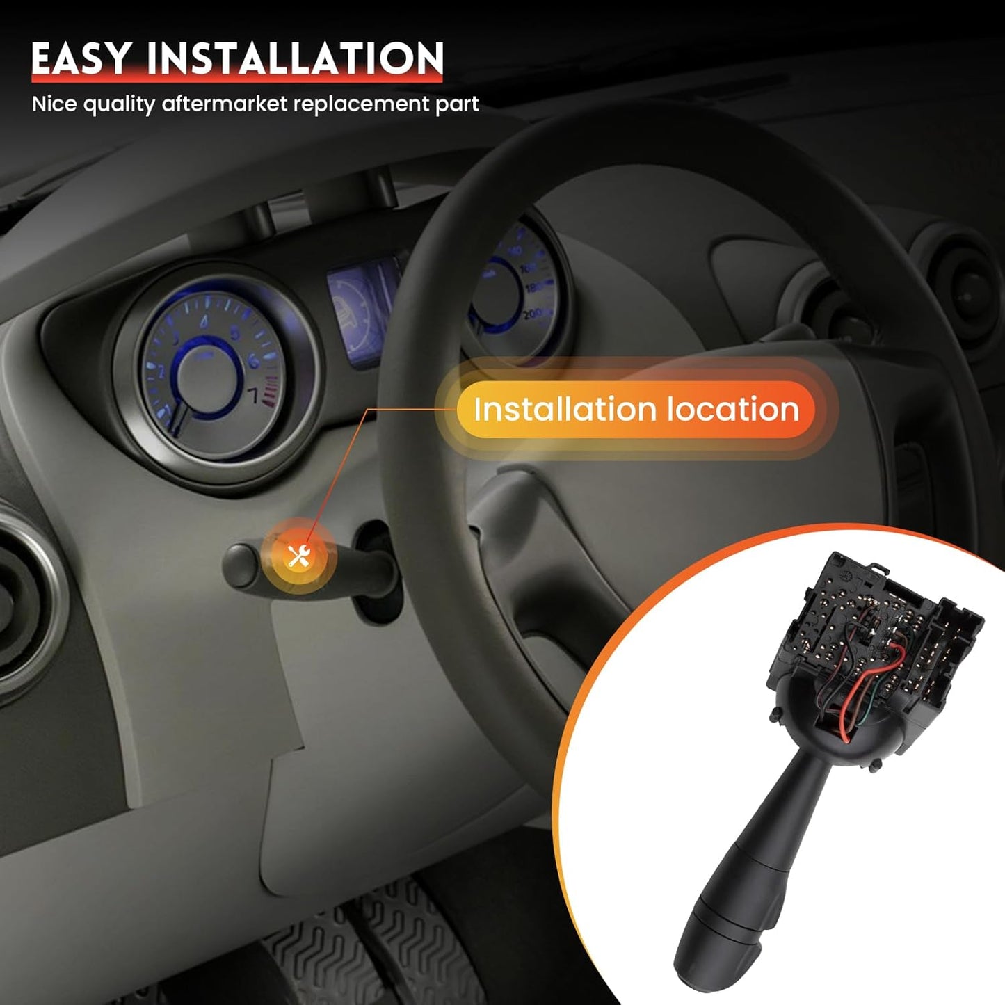 ZEALfix Steering Indicator Stalk Switch Renault Dacia 8201167988