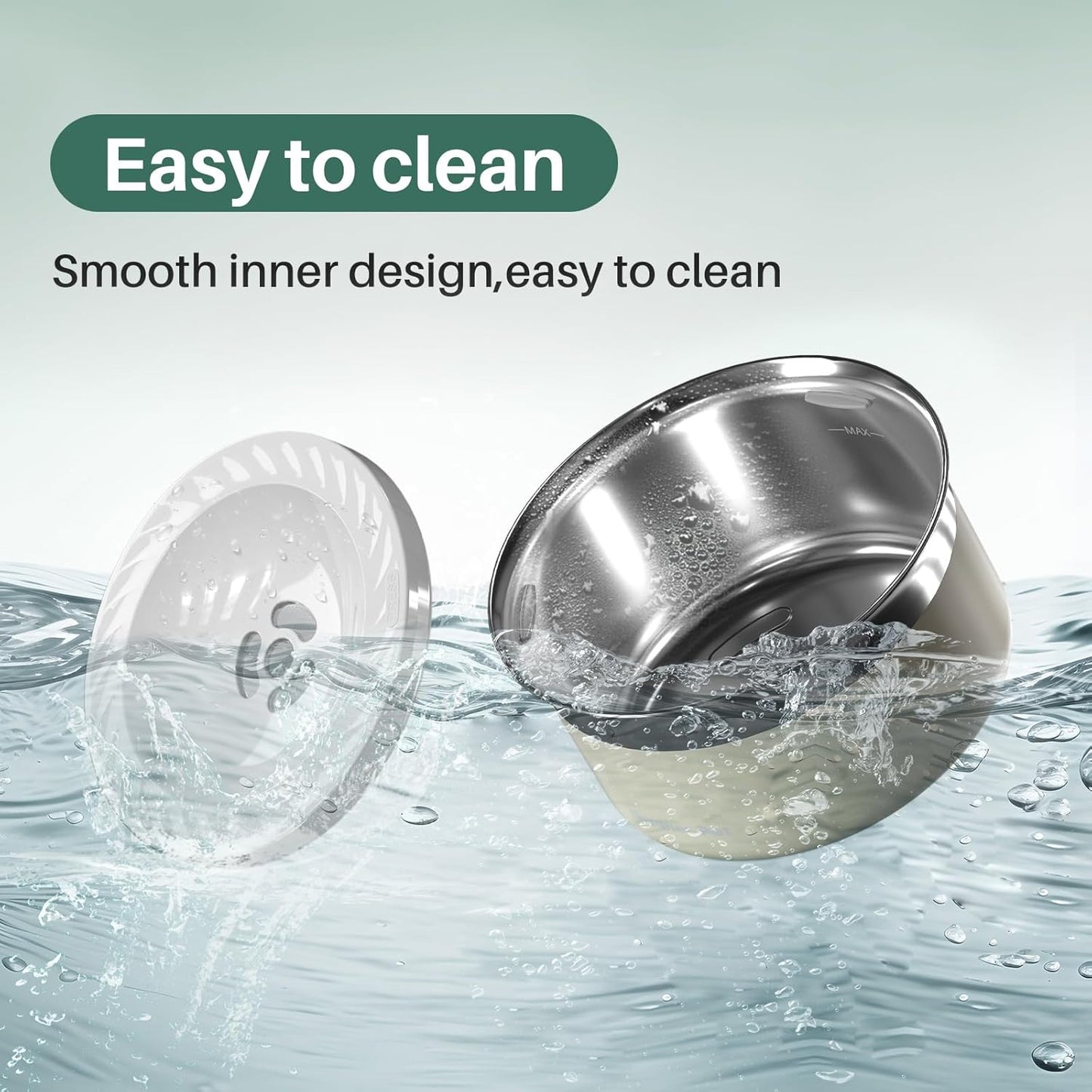 Gardner Pet Anti Spill Stainless Steel Dog Water Bowl Slow Drink