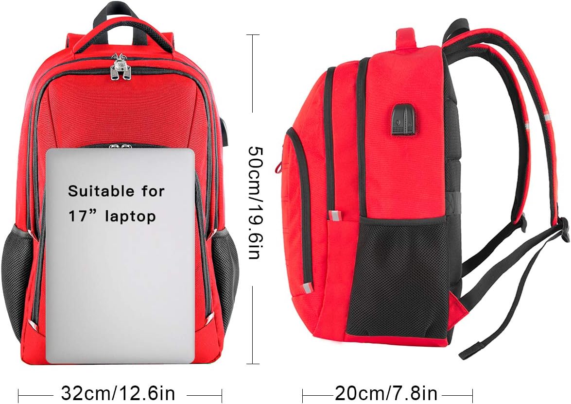 Della Gao Large Laptop Backpack with USB Charging Port