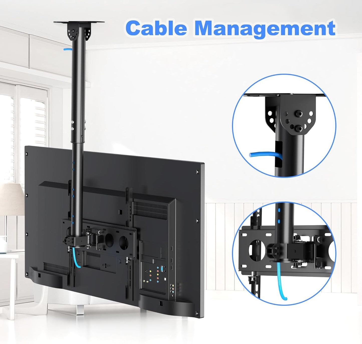 Ceiling TV Mount Full Motion Adjustable Bracket 26 65 Inch VESA