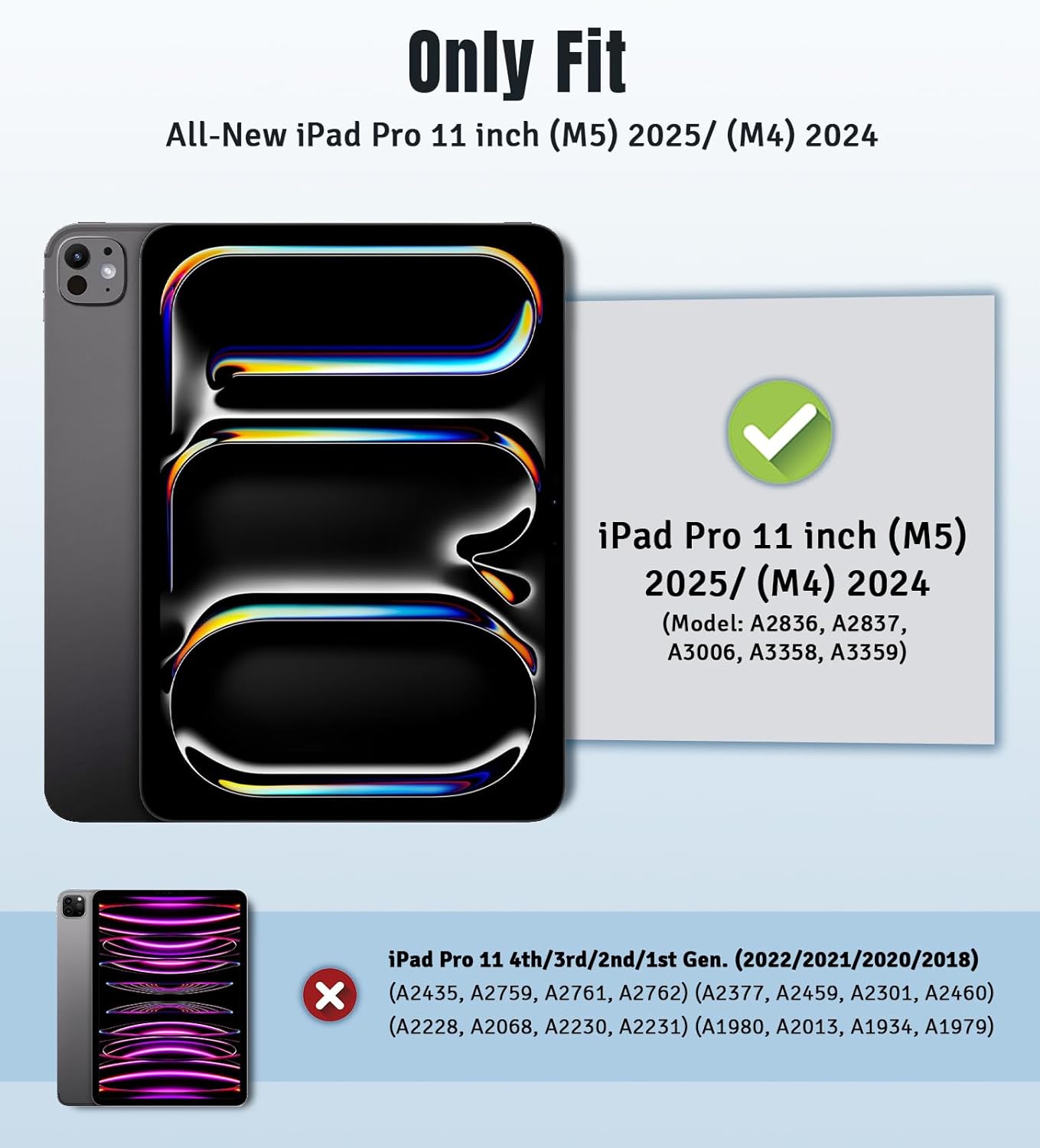 TiMOVO iPad Pro 11 M4 2024 Slim Smart Case Stand Pencil Support B0DDPXSC5K