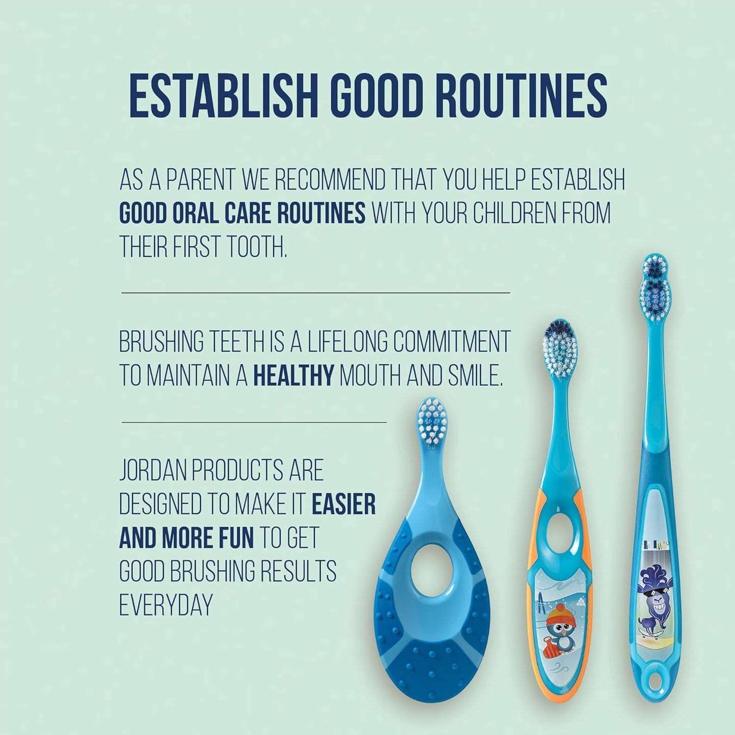 Jordan Step Kids Toothbrush 6-9 Years Soft Bristles Travel Cap Ergonomic Grip