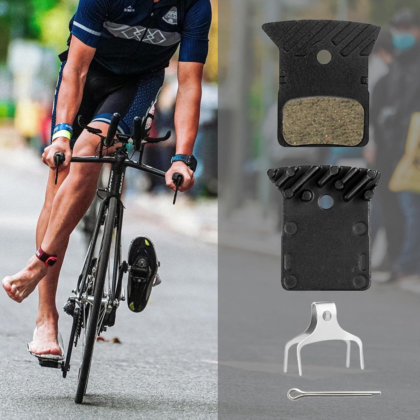 Bike Disc Brake Pads Cooling Fin Spring Set Wear Resistant PJ0224 B0DT47DNQY