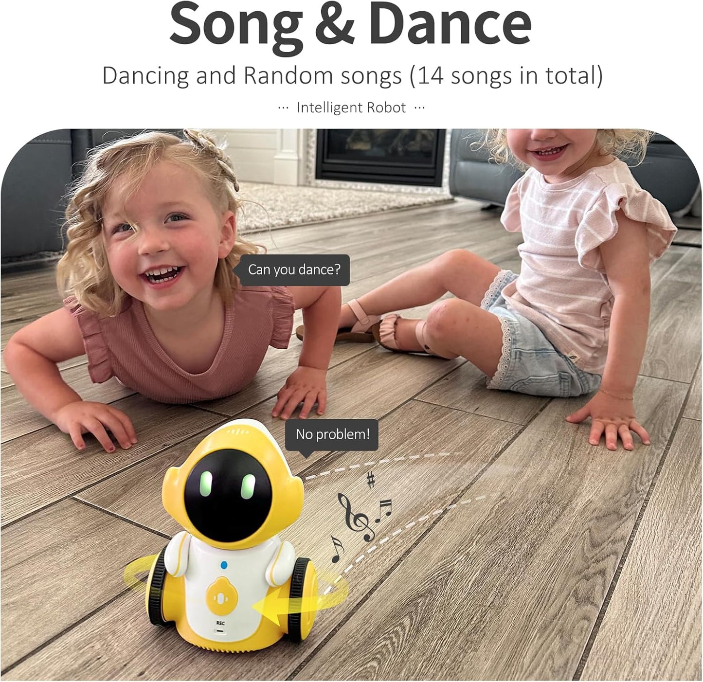 Interactive Robot Toy for Kids – Voice Control, Dance & Music (Rechargeable)