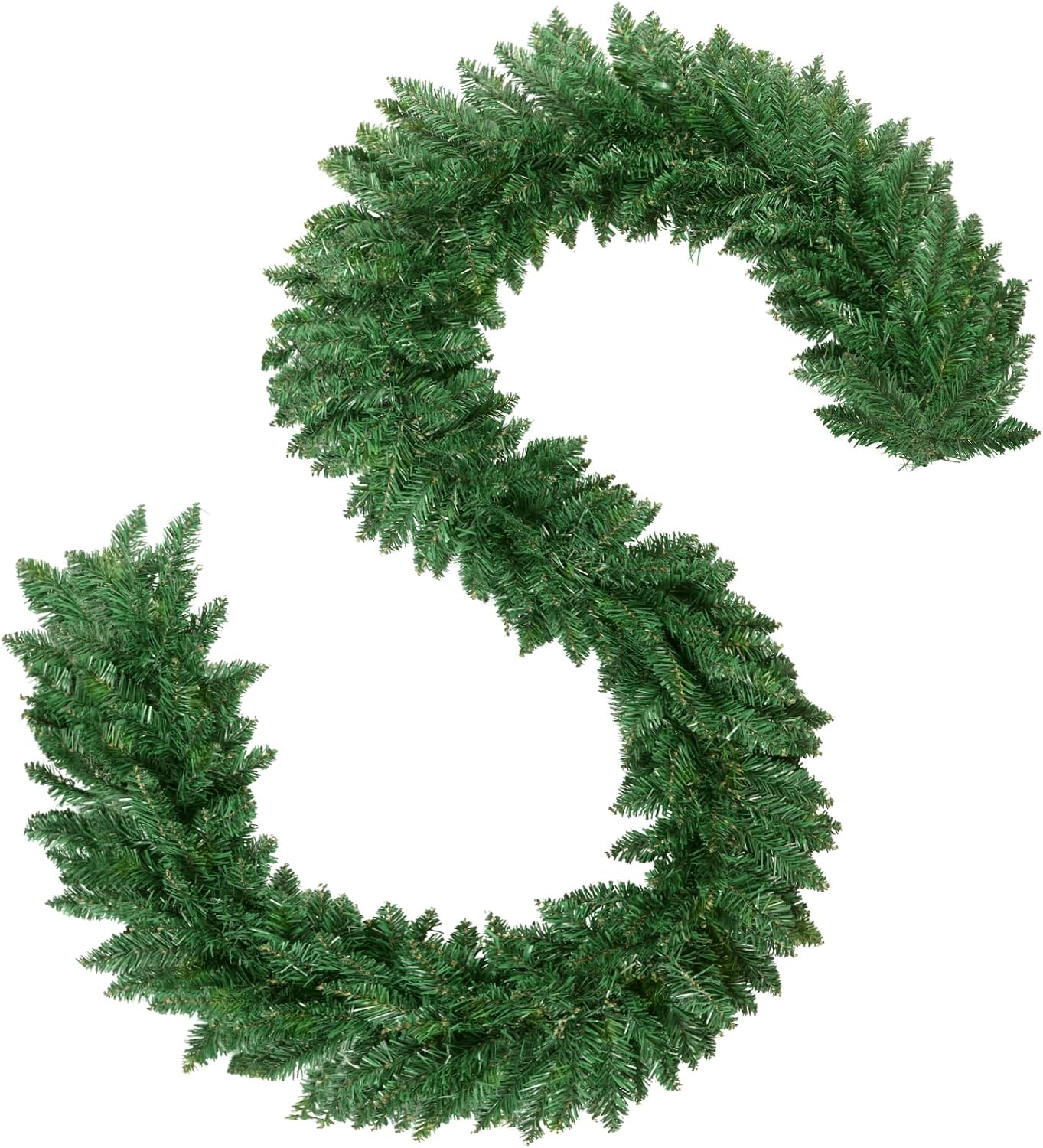 8.8ft Artificial Christmas Garland Green Festive Mantel Decor